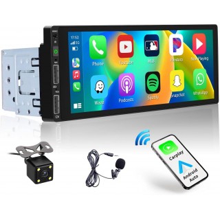 6.9 Inch Wireless Apple Carplay，Touch Screen Car Radio with Bluetooth 