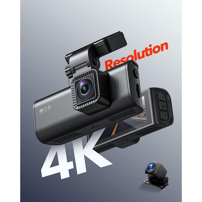 REDTIGER F7N 4K Dash Cam Front and Rear,Built-in WiFi GPS 4K+1080P Dual Dash Camera for Cars