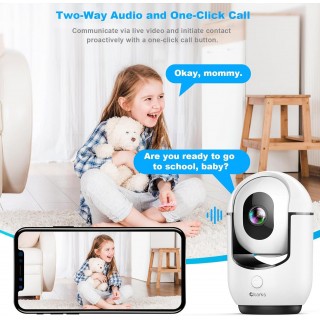 2K Pan/Tilt Security Camera, WiFi Indoor Camera , with AI Motion Detection