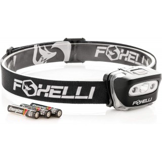 Foxelli LED Headlamp Flashlight for Adults & Kids, Running, Camping