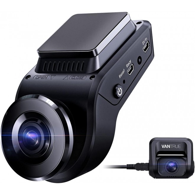 Vantrue S1 4K Dash Cam Front and Rear, 1080P Dual GPS Dash Camera with 24 Hours Parking Mode