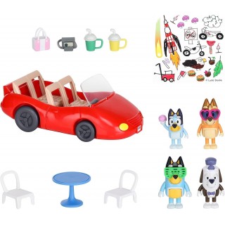Bluey Vehicle and Figure Pack,Accessories and Sticker Sheet 