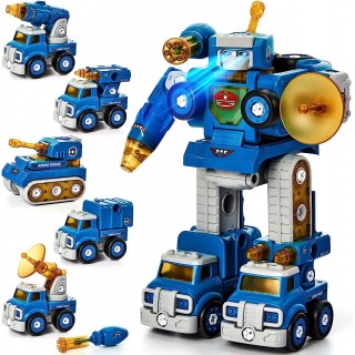 5 Year Old Boy Toys - 5in1 STEM Toys for Boys 5-7, Take Apart Trucks